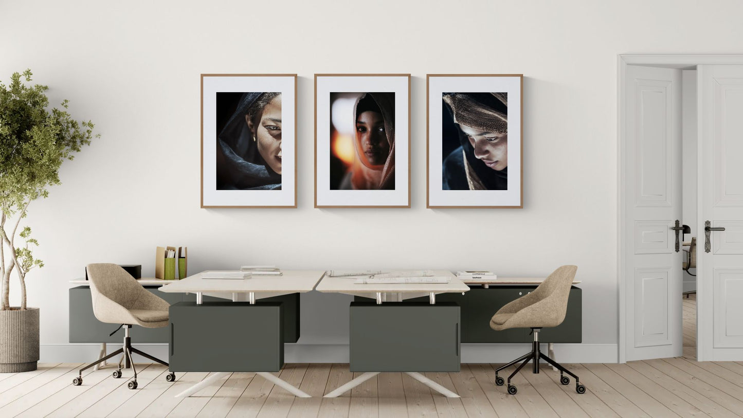Light Finds Her Matte Paper Poster - Baroque Chiaroscuro