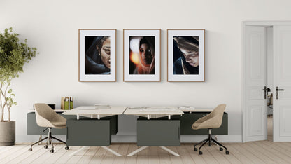 Light Finds Her Matte Paper Poster - Baroque Chiaroscuro