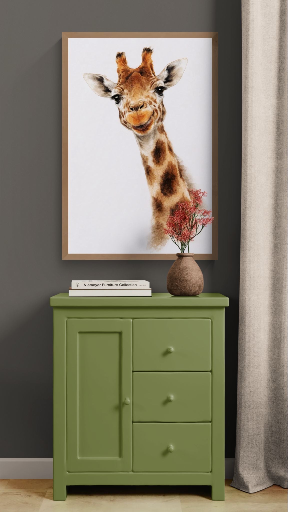 Hello There Watercolor-Realism Nursery-Friendly Matte Paper Poster