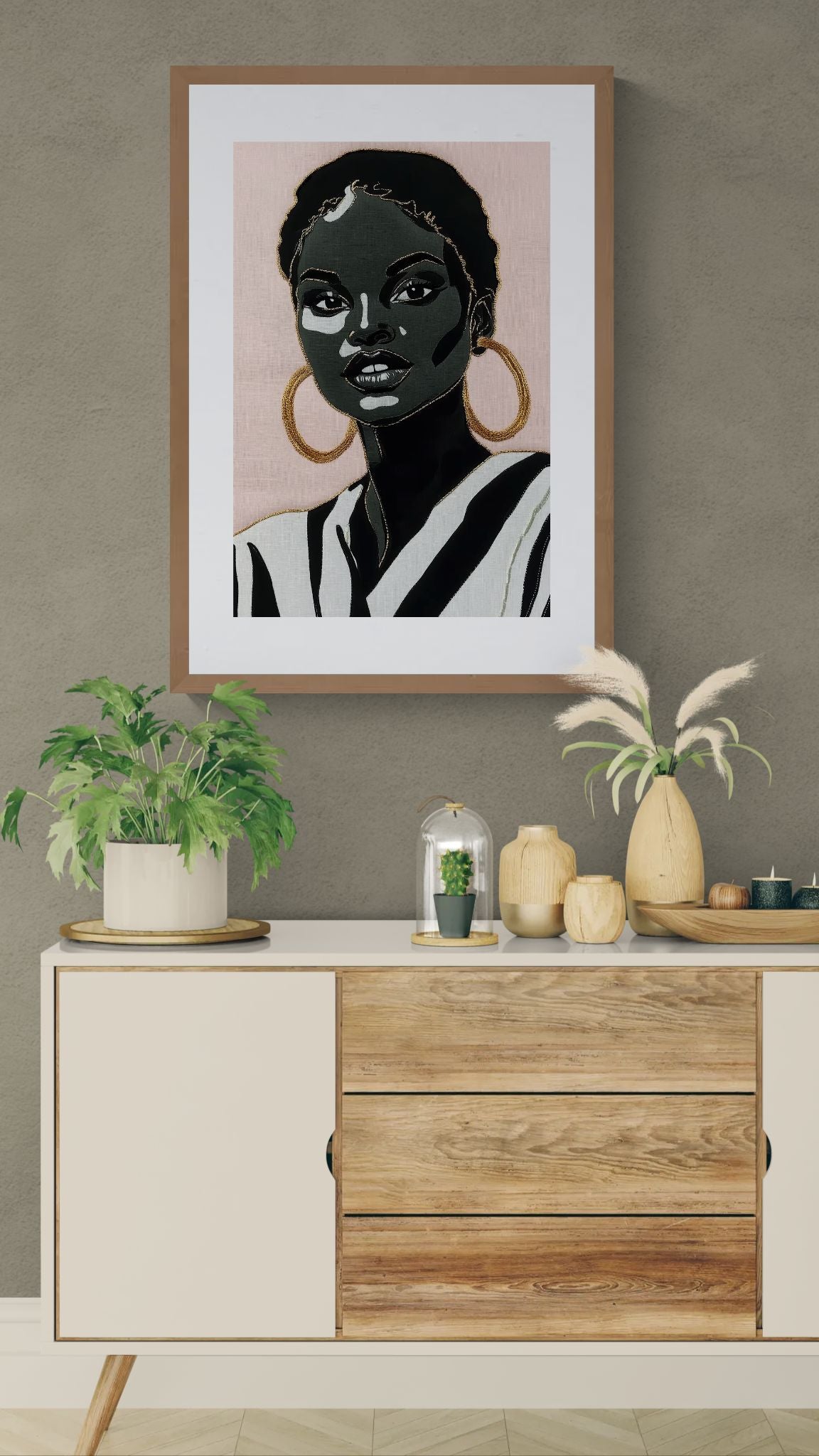Her Presence Afrocentric Matte Paper Poster - Pop Art Design