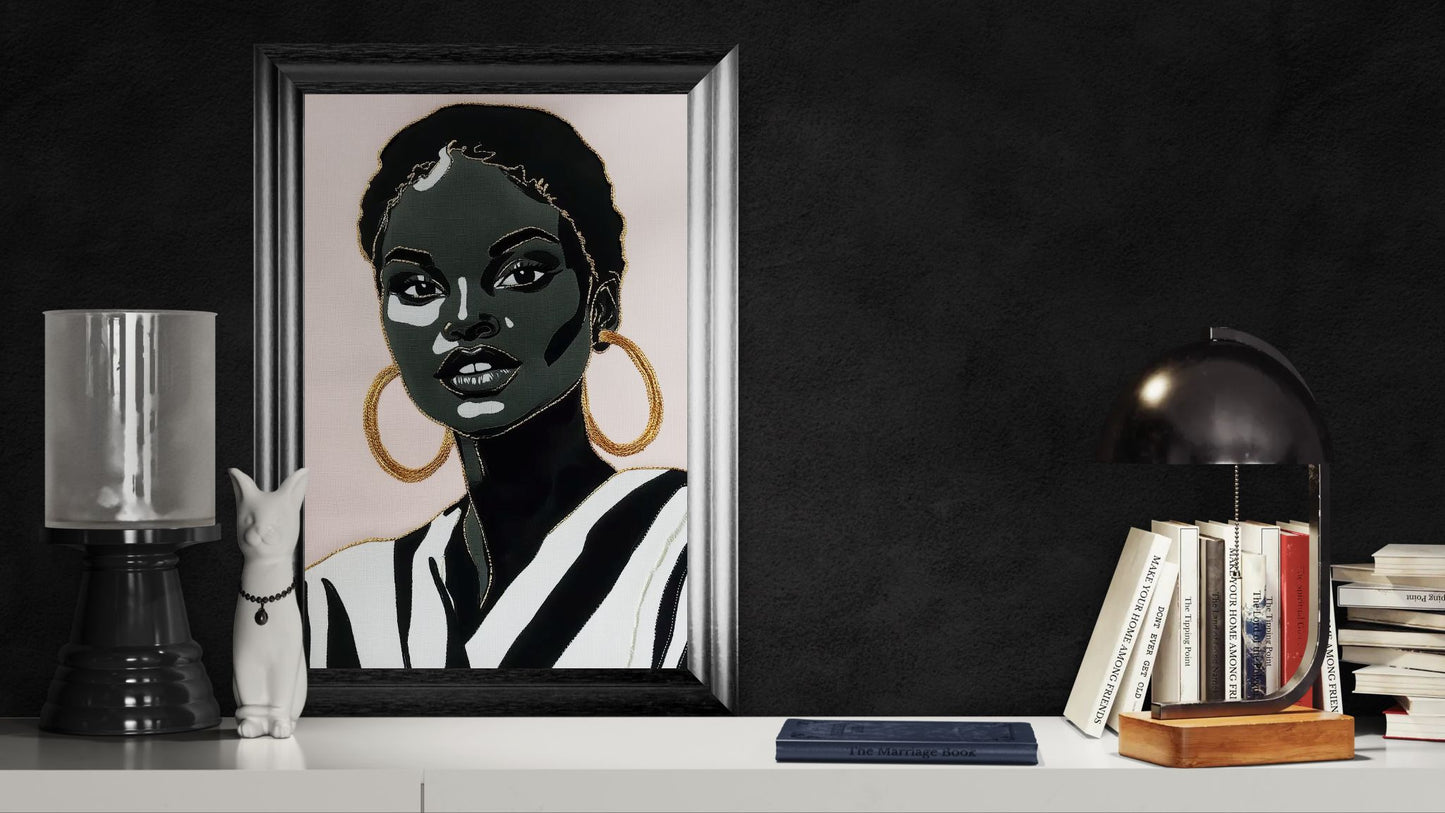 Her Presence Afrocentric Matte Paper Poster - Pop Art Design