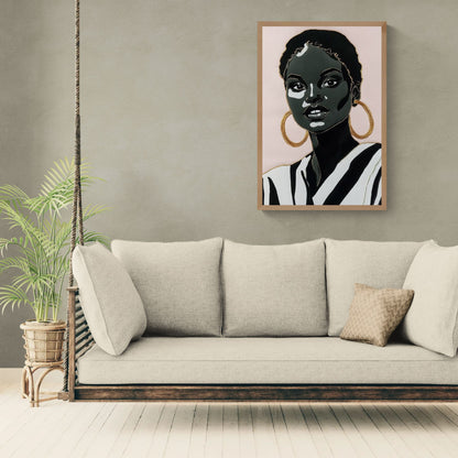 Her Presence Afrocentric Matte Paper Poster - Pop Art Design