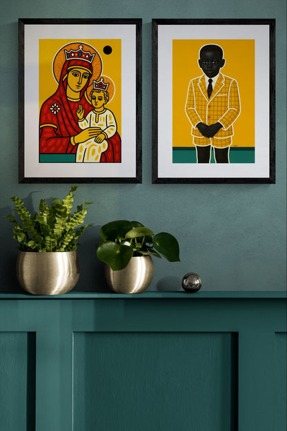 Holy Presence Pop-Art Matte Paper Poster - Byzantine Icon