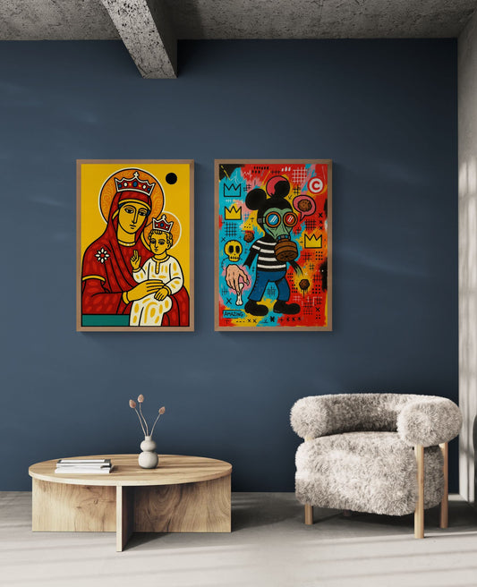 Holy Presence Pop-Art Matte Paper Poster - Byzantine Icon