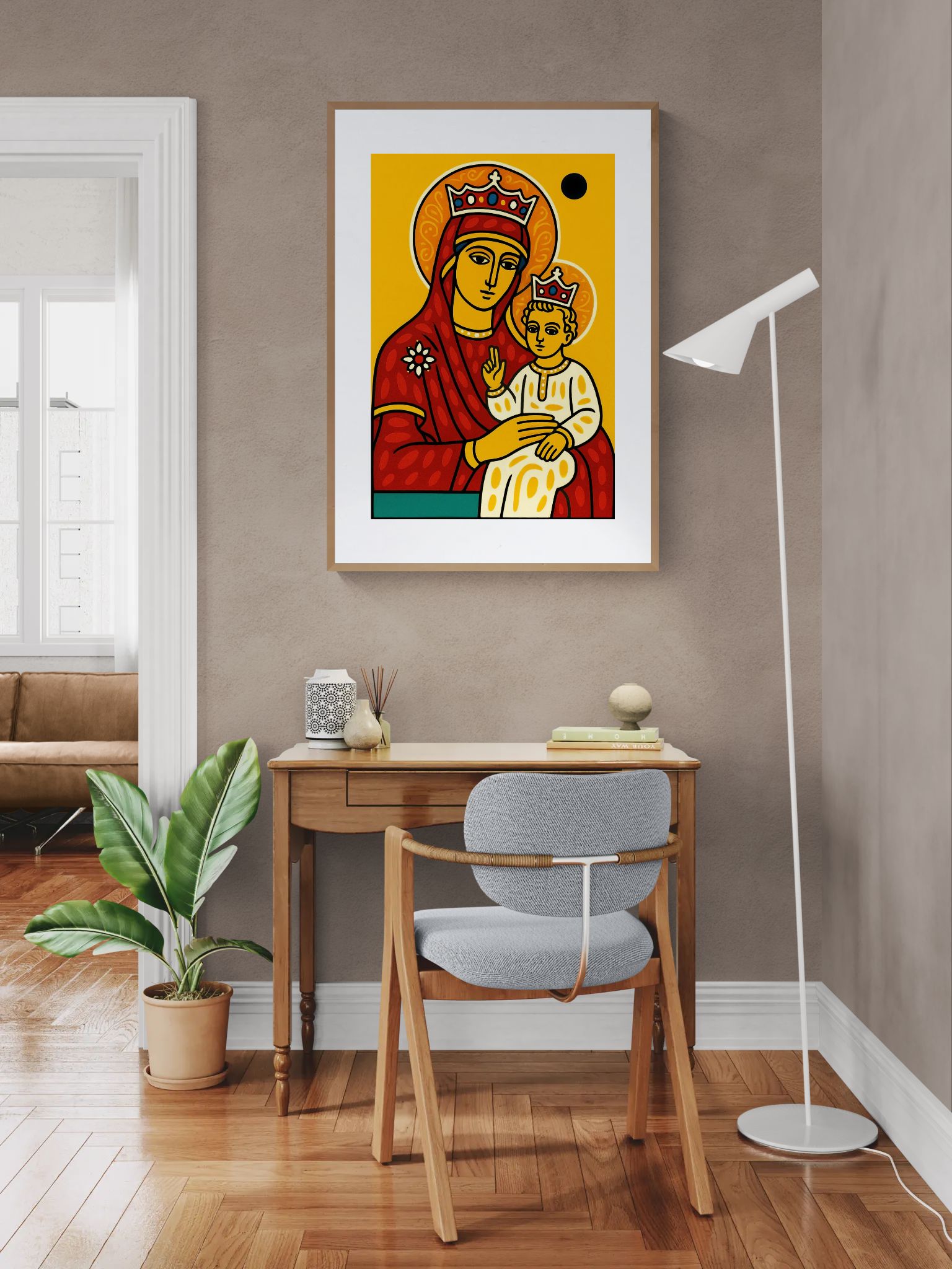 Holy Presence Pop-Art Matte Paper Poster - Byzantine Icon