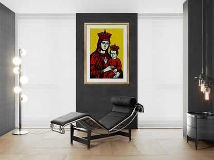 Holy Red Matte Paper Poster - Pop Art Style