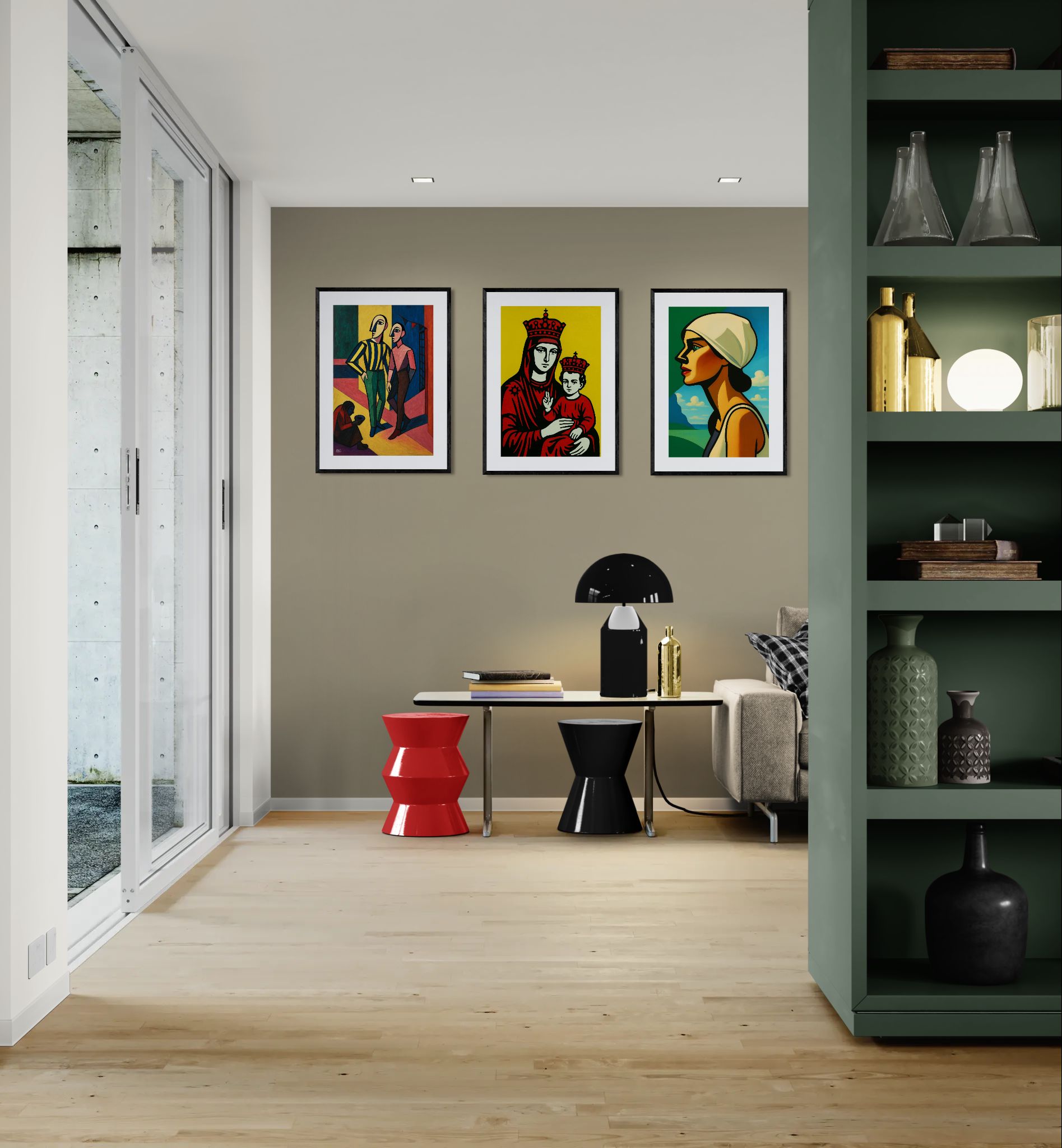 Holy Red Matte Paper Poster - Pop Art Style