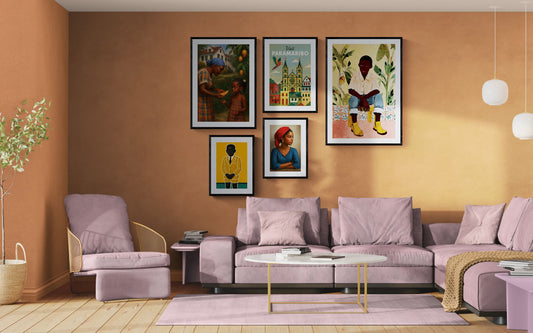 City of Many Voices Matte Paper Poster - Art Deco Style