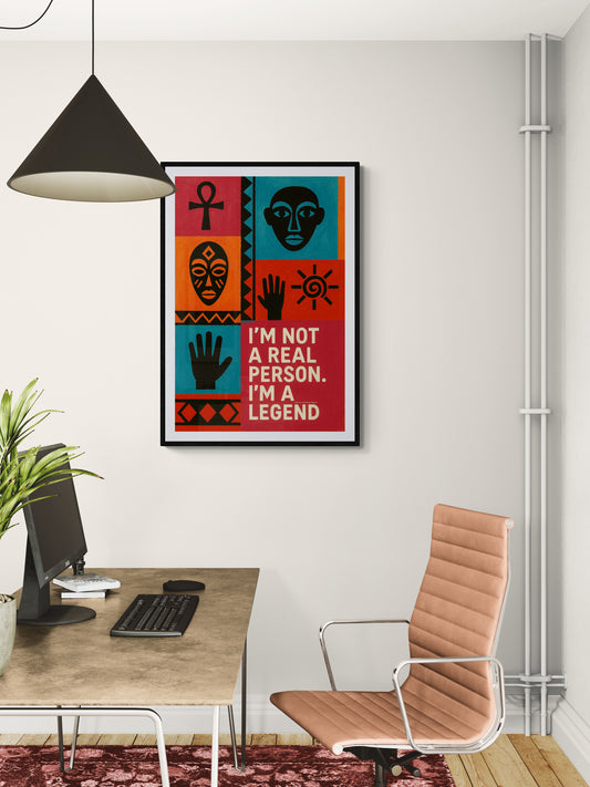 I Am Legend Afrocentric Matte Paper Poster - Pop Art