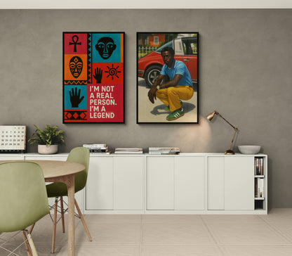 I Am Legend Afrocentric Matte Paper Poster - Pop Art