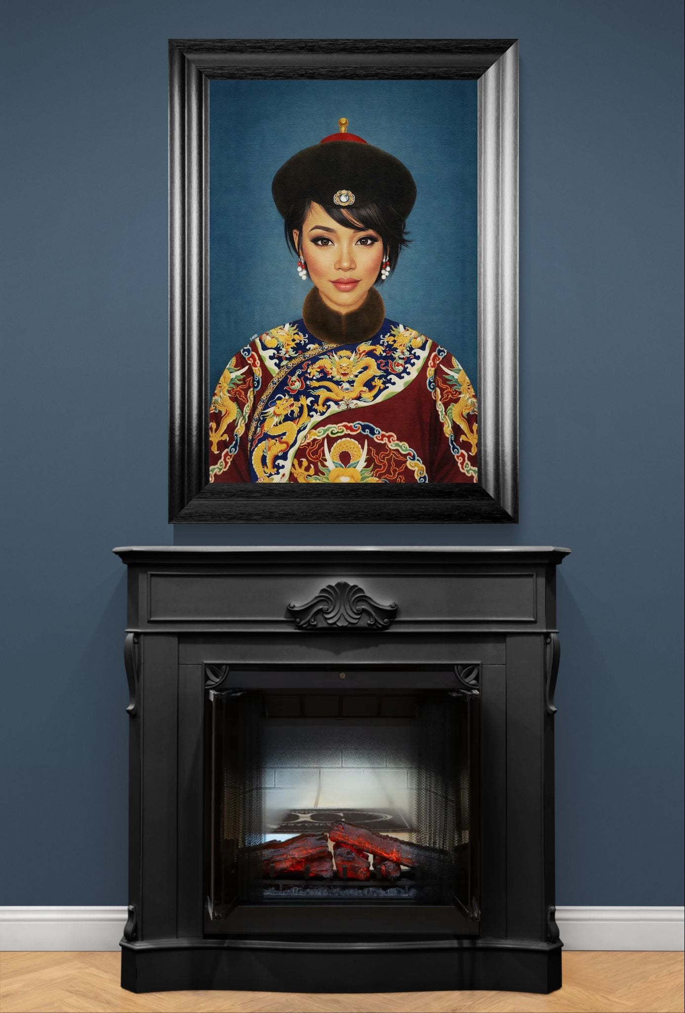 Imperial Calm Asian-Inspired Matte Paper Poster - Qing Dynasty Style