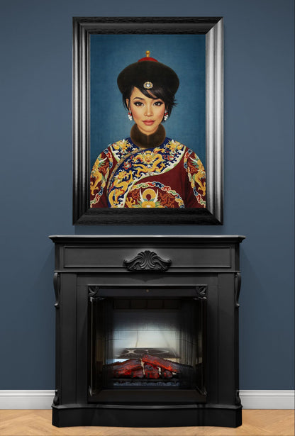 Imperial Calm Asian-Inspired Matte Paper Poster - Qing Dynasty Style