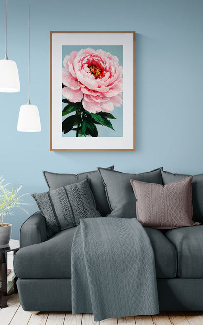 In Full Bloom Impasto-Textured Matte Paper Poster - Modernist Style