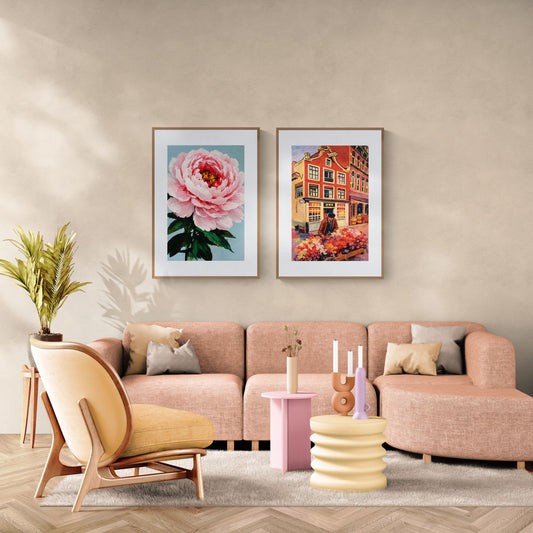 In Full Bloom Impasto-Textured Matte Paper Poster - Modernist Style