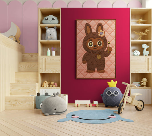 Keeper of Joy Textile-Inspired Matte Paper Poster - Kawaii Style