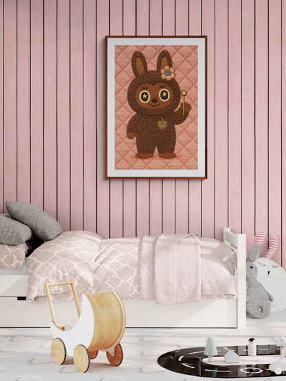 Keeper of Joy Textile-Inspired Matte Paper Poster - Kawaii Style