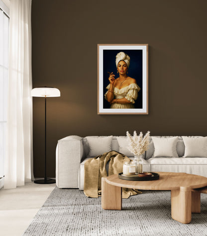 Lady of Havana Vintage-Inspired Matte Paper Poster - Old Master Style