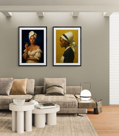 Lady of Havana Vintage-Inspired Matte Paper Poster - Old Master Style