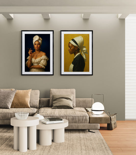 Lady of Havana Vintage-Inspired Matte Paper Poster - Old Master Style