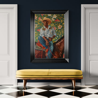 Legacy of the Lone Star Matte Paper Poster - Kehinde Wiley Style