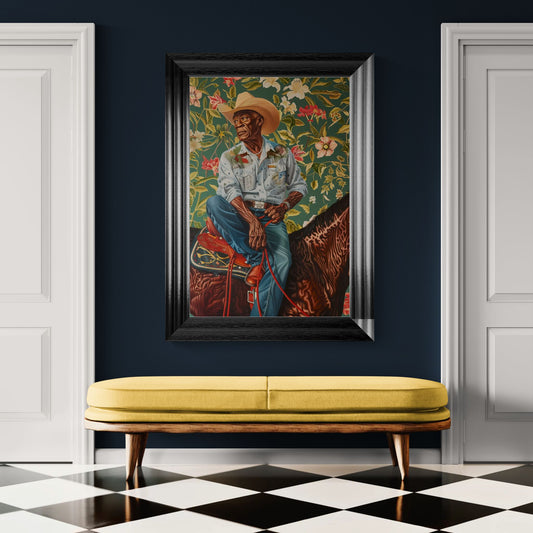 Legacy of the Lone Star Matte Paper Poster - Kehinde Wiley Style