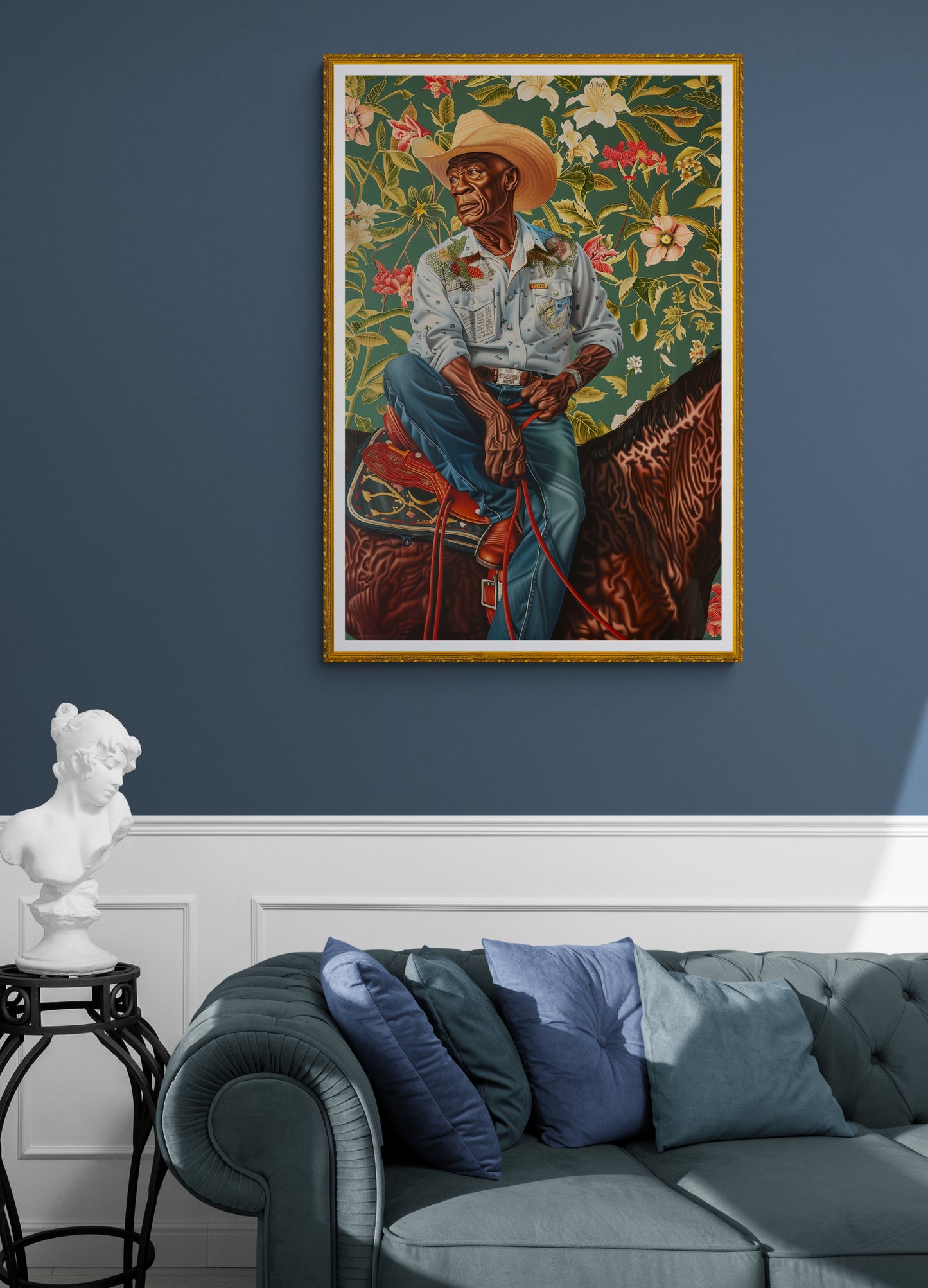 Legacy of the Lone Star Matte Paper Poster - Kehinde Wiley Style