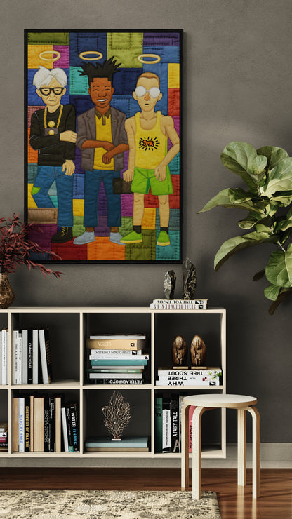 Legends of Art Pop-Art Matte Poster: Basquiat & Haring Fusion