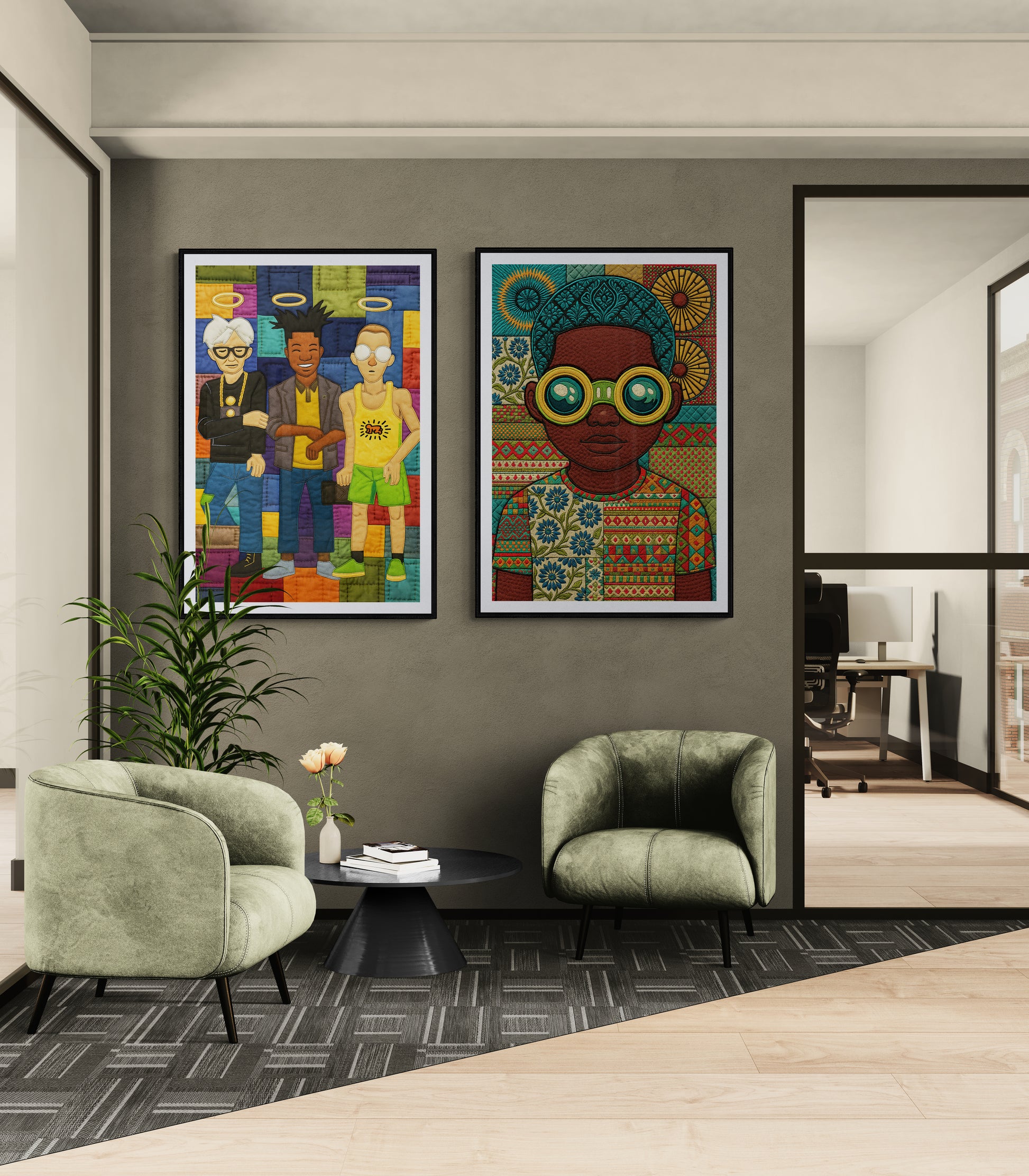 Legends of Art Pop-Art Matte Poster: Basquiat & Haring Fusion