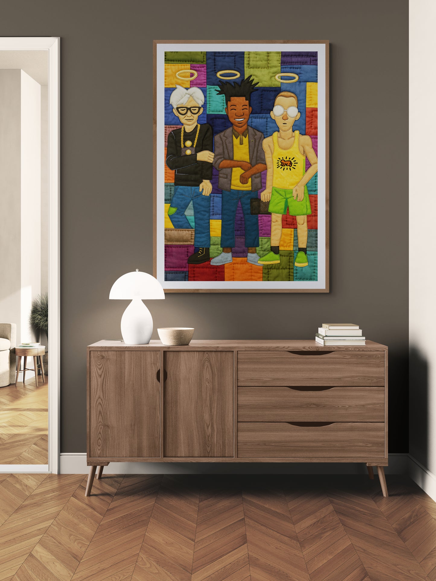 Legends of Art Pop-Art Matte Poster: Basquiat & Haring Fusion