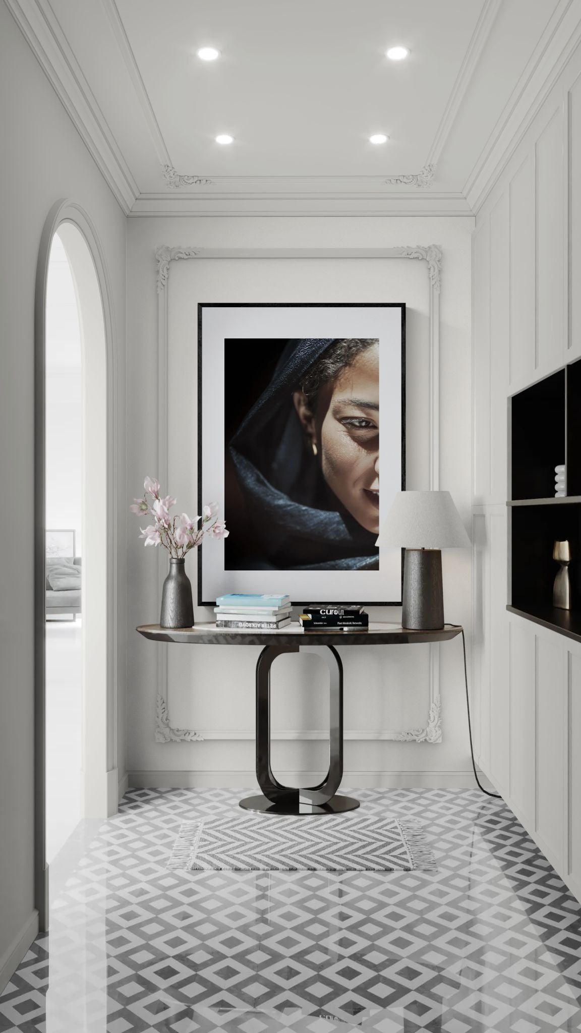 Light Finds Her Matte Paper Poster - Baroque Chiaroscuro