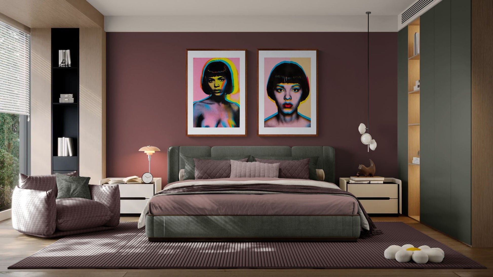 Symmetry and Afterimage Color-Separation Matte Paper Poster - Pop Art