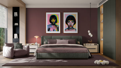Symmetry and Afterimage Color-Separation Matte Paper Poster - Pop Art