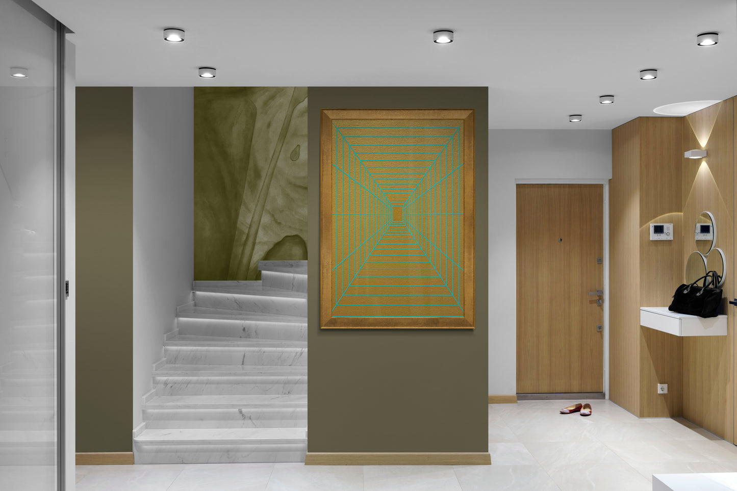 Lines of Eternity Geometric-Abstract Matte Paper Poster - Op Art