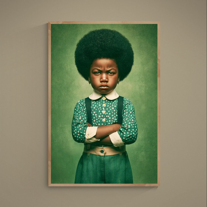 Little Boss Energy afrozentrisches Poster auf Mattpapier