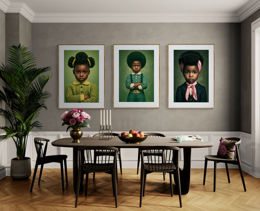Little Rose Crown Afrocentric Matte Paper Poster - Natural Hair