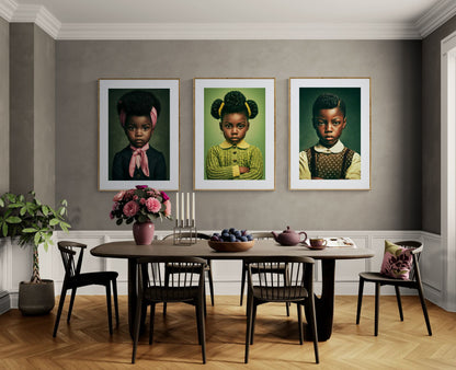 Little Rose Crown Afrocentric Matte Paper Poster - Natural Hair
