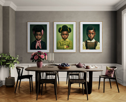 Little Rose Crown Afrocentric Matte Paper Poster - Natural Hair