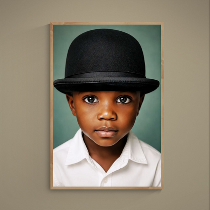 Little Gentleman Afrozentristischer Modern Art Poster