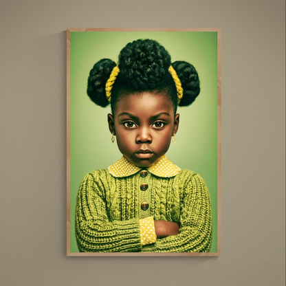 Little Green Queen Afrocentric Matte Paper Poster