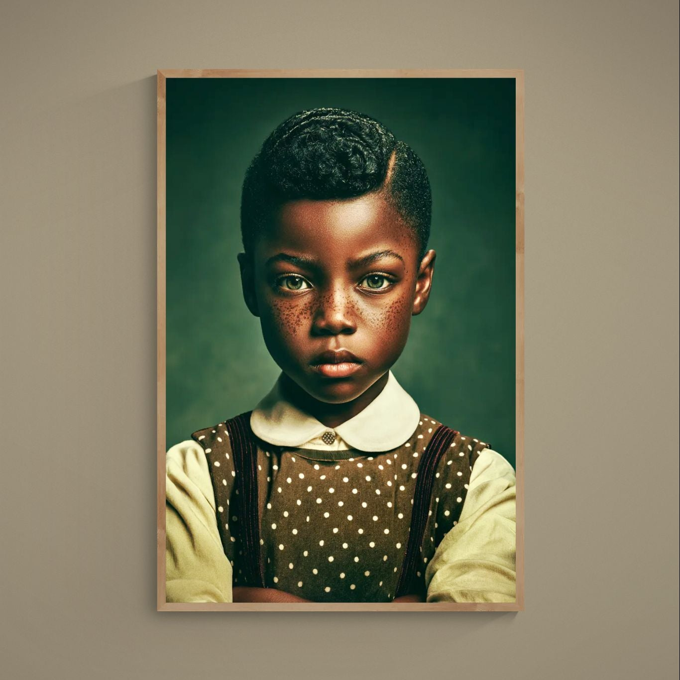 Little Hazel Gaze Afrocentric Matte Paper Art Poster Print