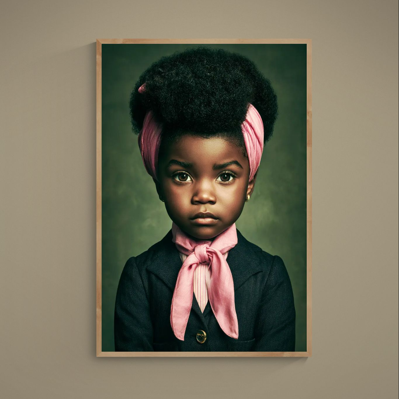 Little Rose Crown Afrocentric Matte Paper Poster - Natural Hair