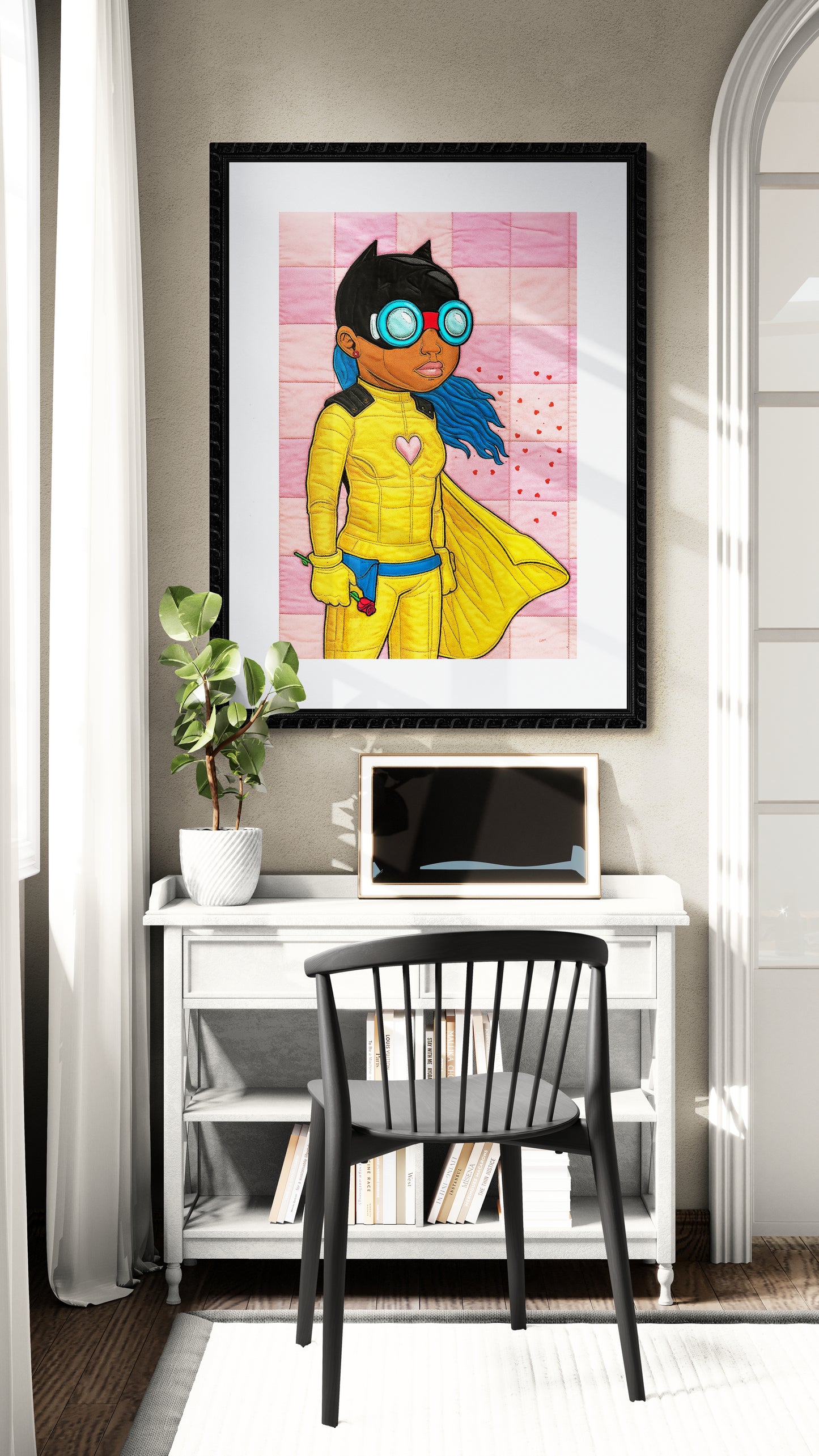 Love & Justice A Superhero's Quilt Comic-Inspired Matte Paper Poster