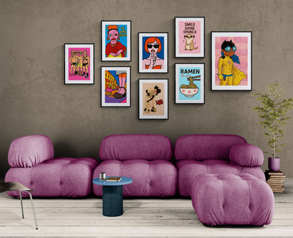 Love & Justice A Superhero's Quilt Comic-Inspired Matte Paper Poster
