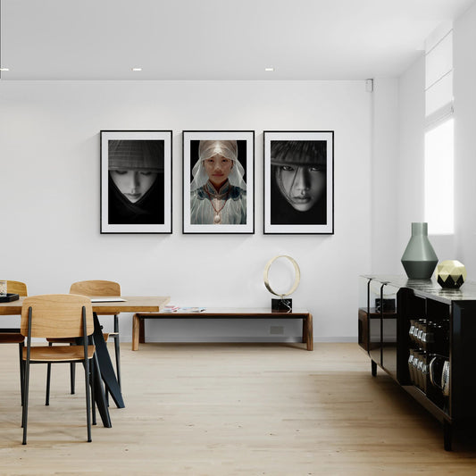 Silent Confrontation Low-Key Matte Paper Poster - Chiaroscuro Style