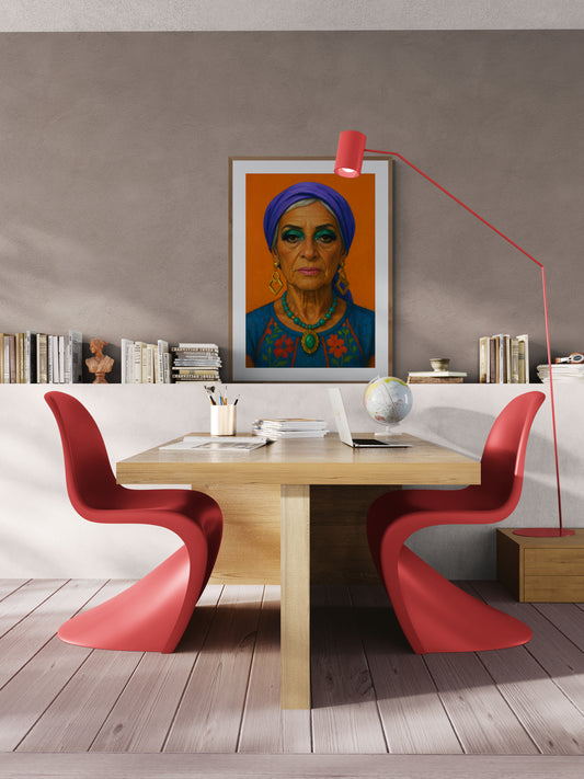 Madame of Fate Bohemian-Style Folk-Art Matte Paper Poster