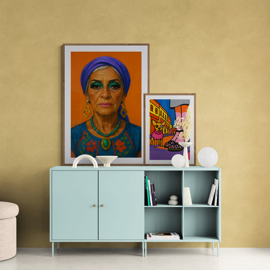 Madame of Fate Bohemian-Style Folk-Art Matte Paper Poster