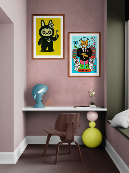 Amsterdam Cat King Museum-Quality Matte Paper Poster - Pop Art