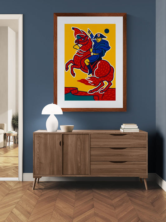 March Ahead No Looking Back Bold-Color Matte Paper Poster - Pop Art
