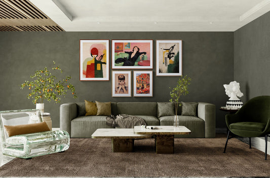 Martini at Dusk Retro-Modern Matte Paper Poster - Pop Art Style
