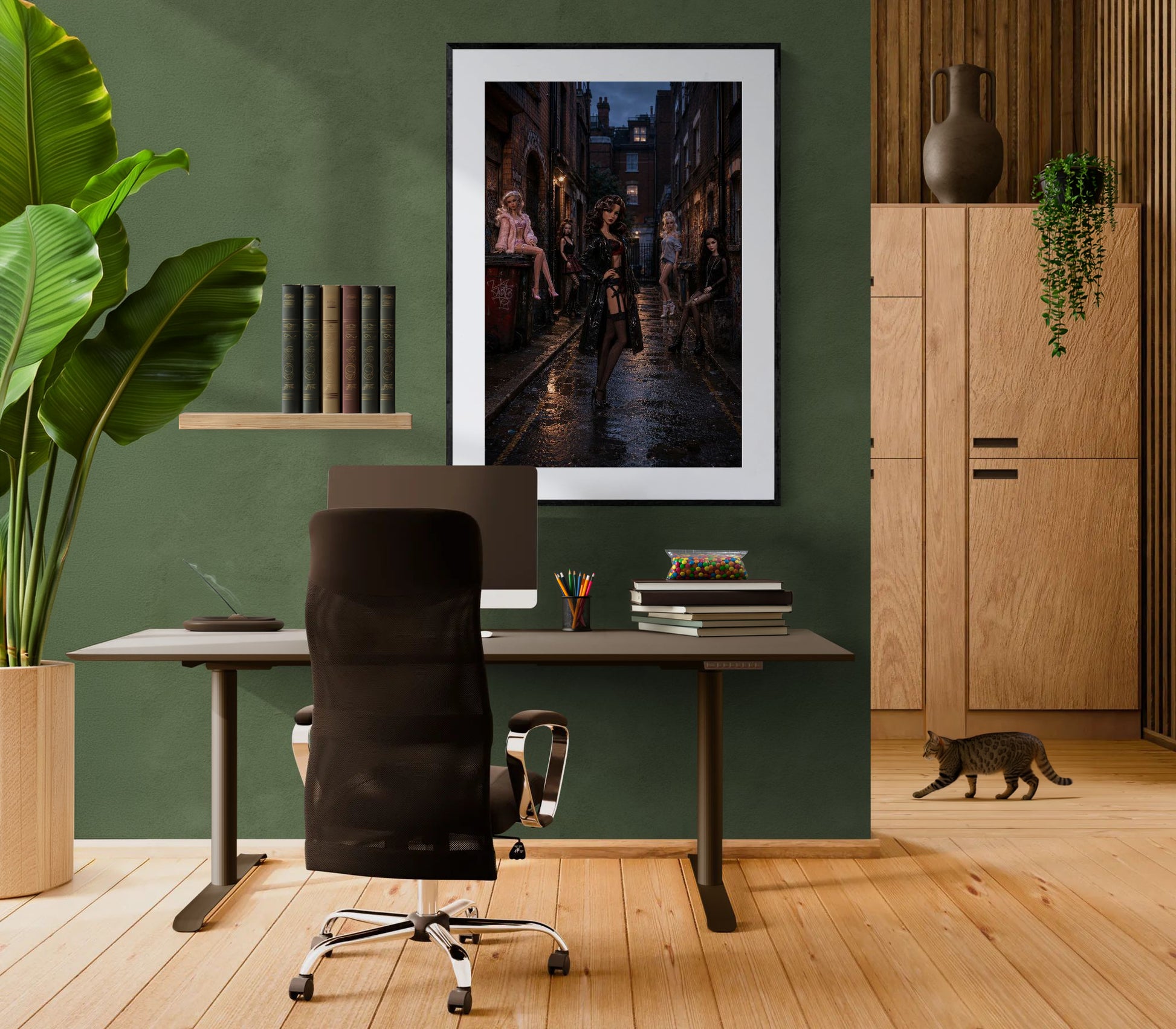 Midnight Doll Alley Gothic-Noir Museum Quality Matte Paper Poster